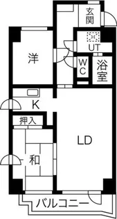 サンポイント北郷【3階】の間取り