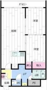 2LDKの間取り画像