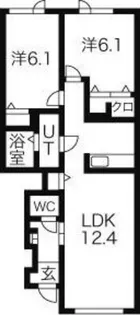 ディアスN・S【1階】の間取り