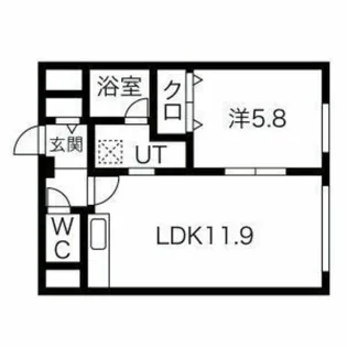 1LDKの間取り画像