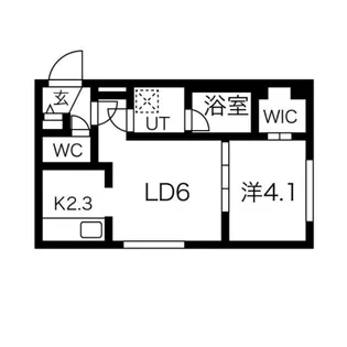 1LDKの間取り画像