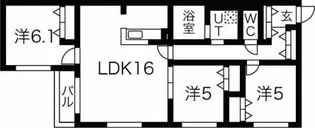 Contrail月寒【2階】の間取り