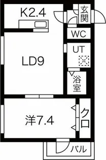 ラグジースペース東北通【3階】の間取り