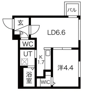 ラグジースペース栄通12【1階】の間取り