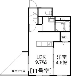 Alivis美園【1階】の間取り