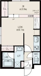 アリソンヴェール【1階】の間取り