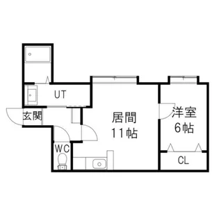 S.Uハイツ【203号室】の間取り