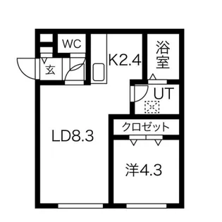 バイラ白石本通 【2階】の間取り