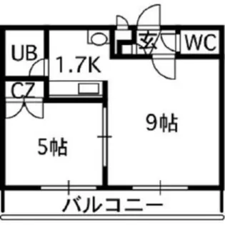 エタニティー菊水【505号室】の間取り