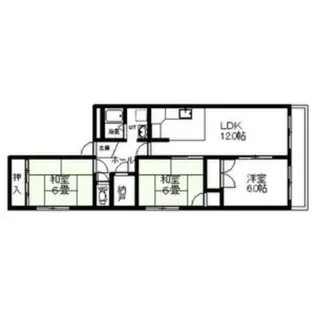 パールハイツ中の島【306号室】の間取り