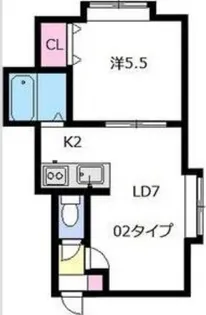 1LDKの間取り画像