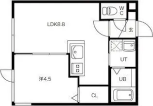 リヴェール白石【2階】の間取り
