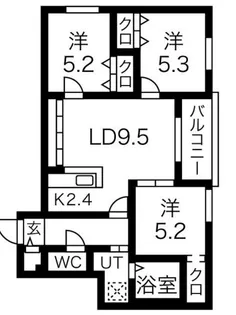 Artemis【3階】の間取り