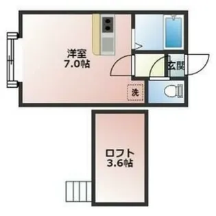 アムス栄通【203号室】の間取り