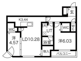 アルファスクエアS17【4階】の間取り