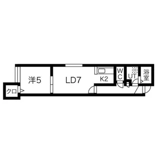 ルミエール北郷【201号室】の間取り