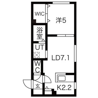 Y’s月寒西(ワイズ月寒西)【3階】の間取り