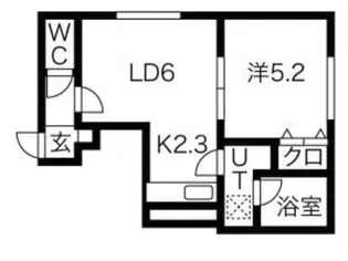 グランノーブル菊水【3階】の間取り