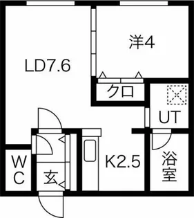 BELL WALK 3(ベルウォーク)【4階】の間取り