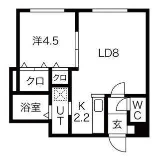 プラティーク平岸【1階】の間取り