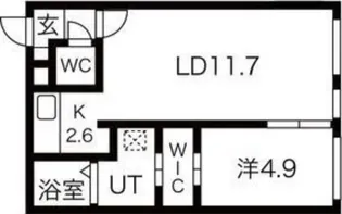Land 平岸【4階】の間取り