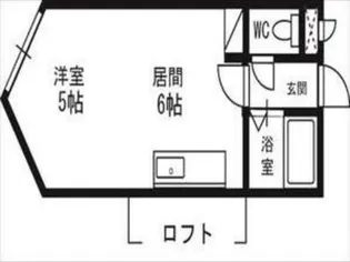 シャトー中の島【2階】の間取り