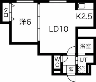 ディアコートBG's【102号室】の間取り