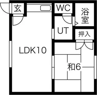 フェリオ中の島【301号室】の間取り