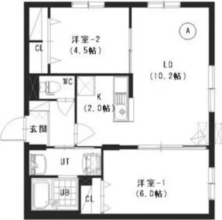 GARE白石【2階】の間取り