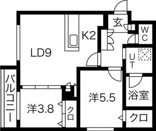 ONE-kikusui【4階】の間取り