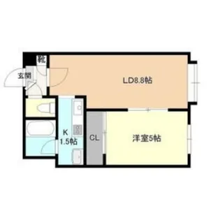 アピア豊平【3階】の間取り