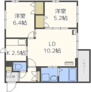ブランフルール南郷【4階】の間取り