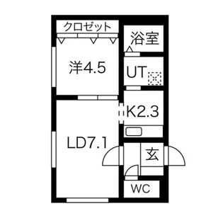 クレインMISONO【1階】の間取り