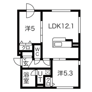 レーベルシャトーS11【1階】の間取り