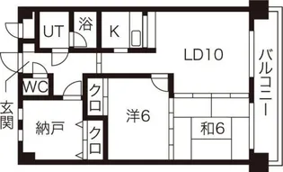 ロイヤルレインボー平岸 B棟【6階】の間取り
