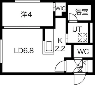 Dolce 南郷15(ドルチェ)【4階】の間取り