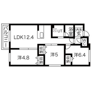 ヴェリタス・アメリオ【4階】の間取り