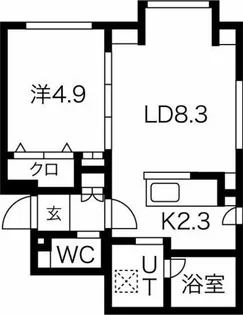ティエラ栄通【4階】の間取り