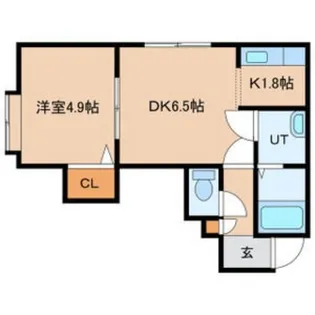 ロックイン菊水【202号室】の間取り