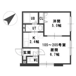 ルミエール本郷通8【1階】の間取り