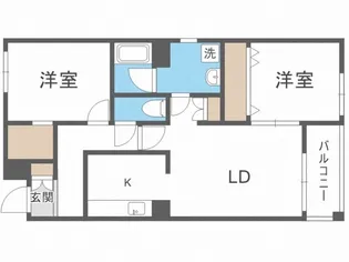 LAPEACE菊水(ラピス菊水)【0303号室】の間取り