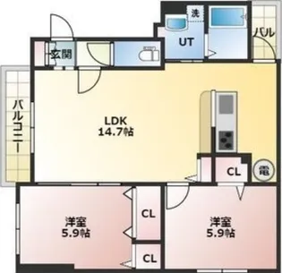 アヴァンセ月寒東2-20【2階】の間取り