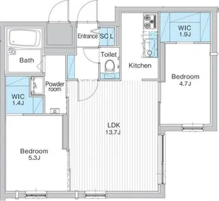 JANUS(ジェイナス)residences平岸イースト【1階】の間取り