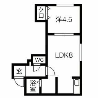 GRACE(グラース)平岸【202号室】の間取り