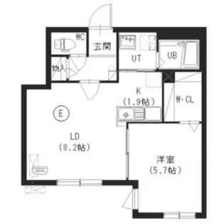 1LDKの間取り画像