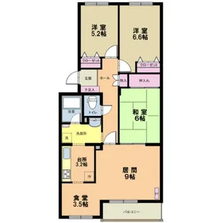 ロイヤルシティ菊水元町【304号室】の間取り