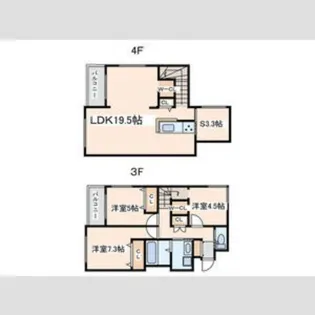 Calore【3階】の間取り