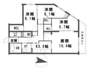 カレラ山鼻2nd【5階】の間取り