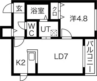 ル・ファール月寒公園【2階】の間取り