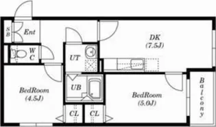 グランドジョラス中の島【4階】の間取り